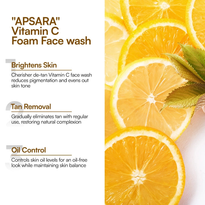 Cherisher "Apsara" Vitamin-C Foam Facewash - Glow & Refresh!