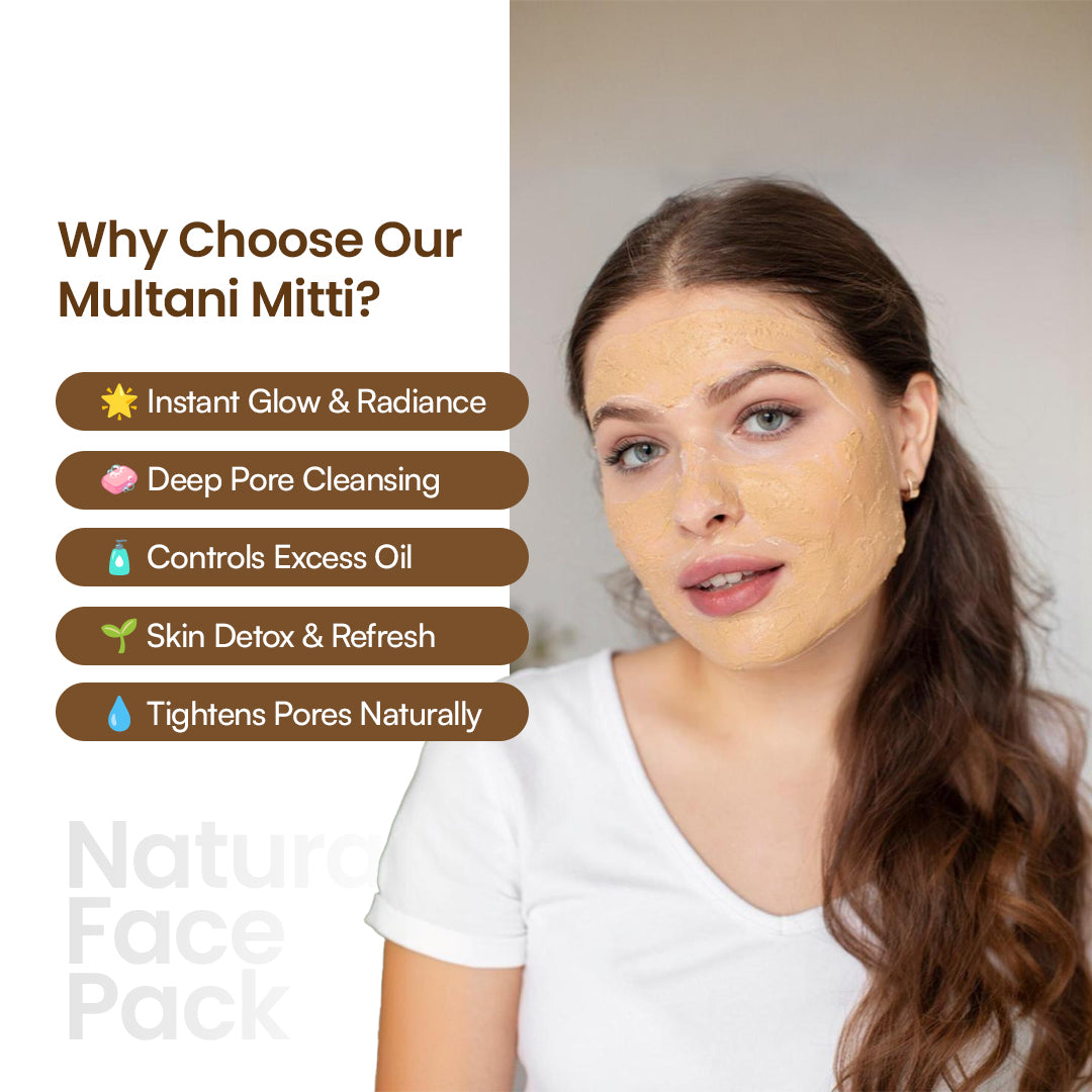 CHERISHER MULTANI MITTI NATURAL FACE PACK (INSTANT GLOW)