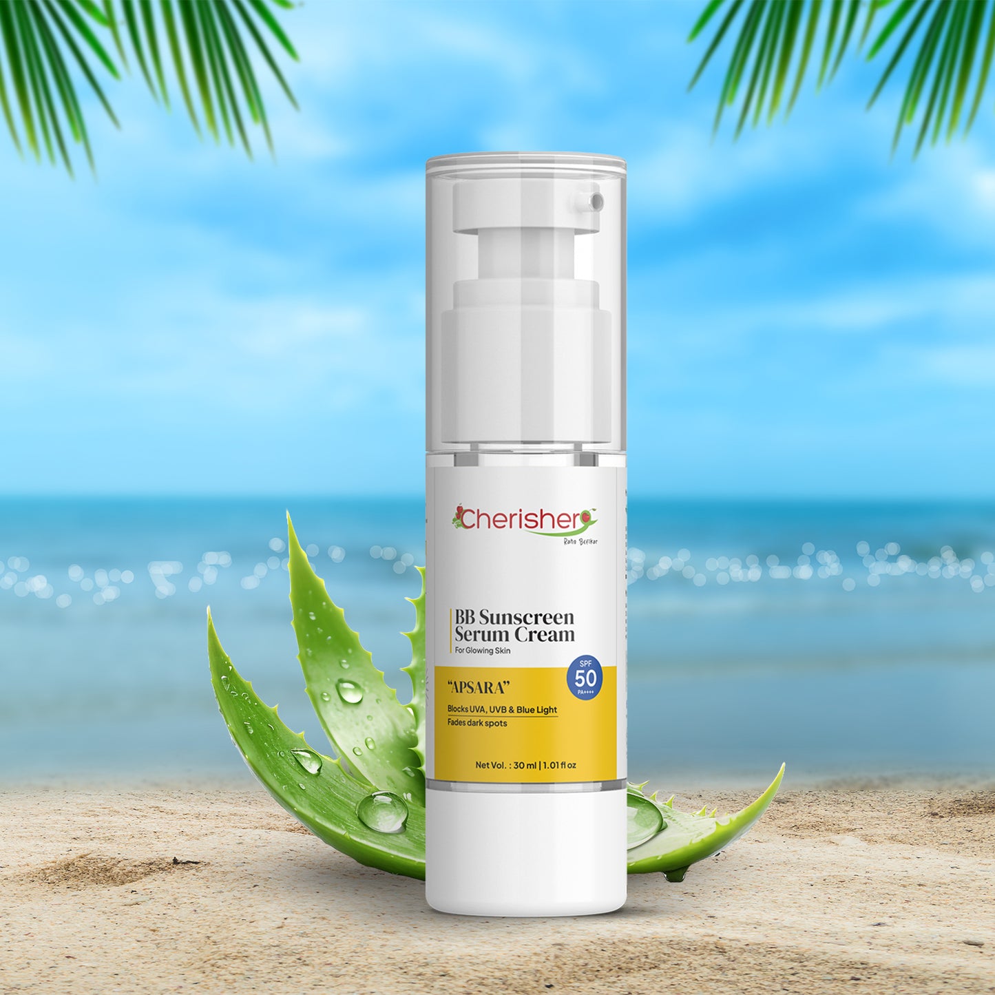 Cherisher "Apsara" BB Sunscreen Serum Cream - Protect & Glow
