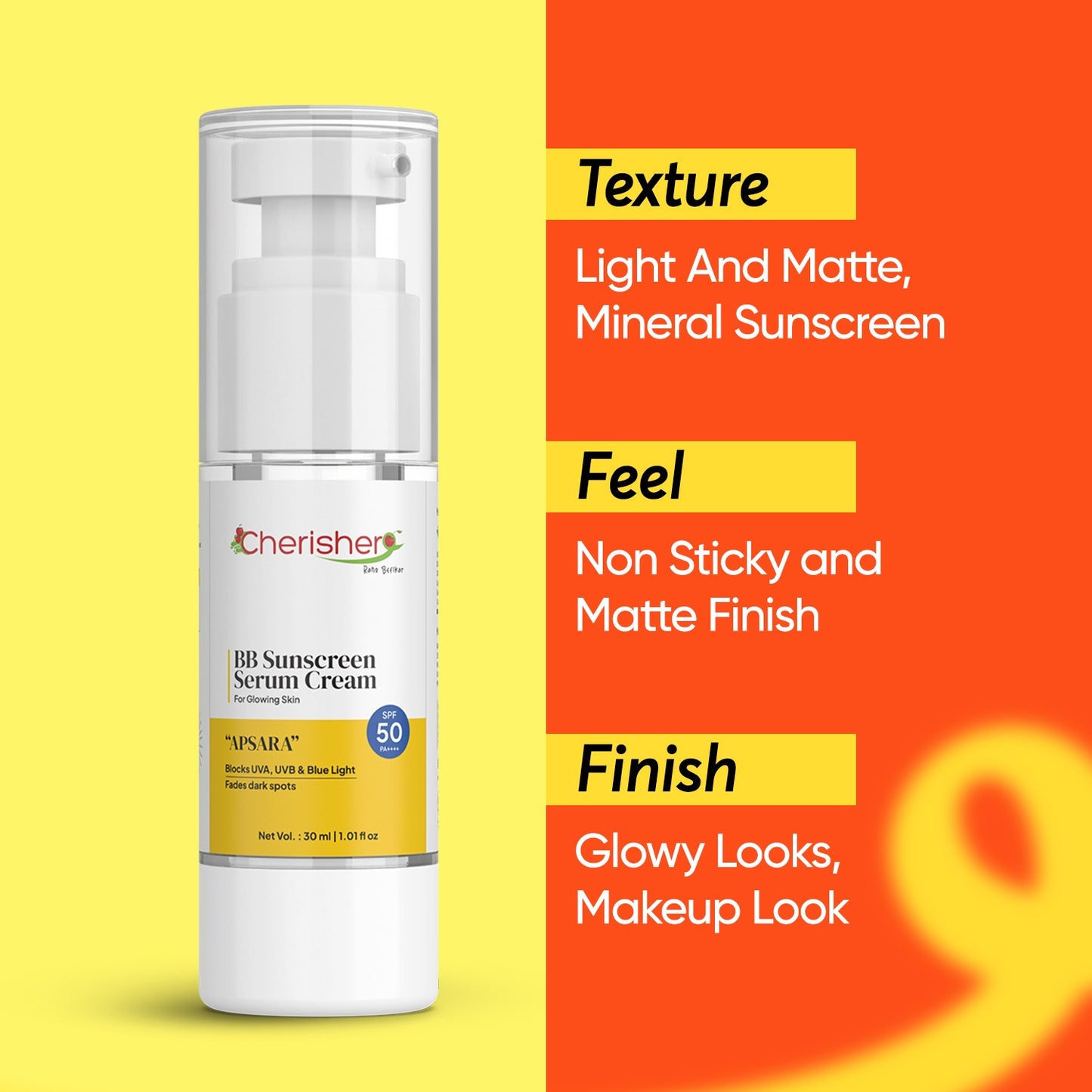 Cherisher "Apsara" BB Sunscreen Serum Cream - Protect & Glow