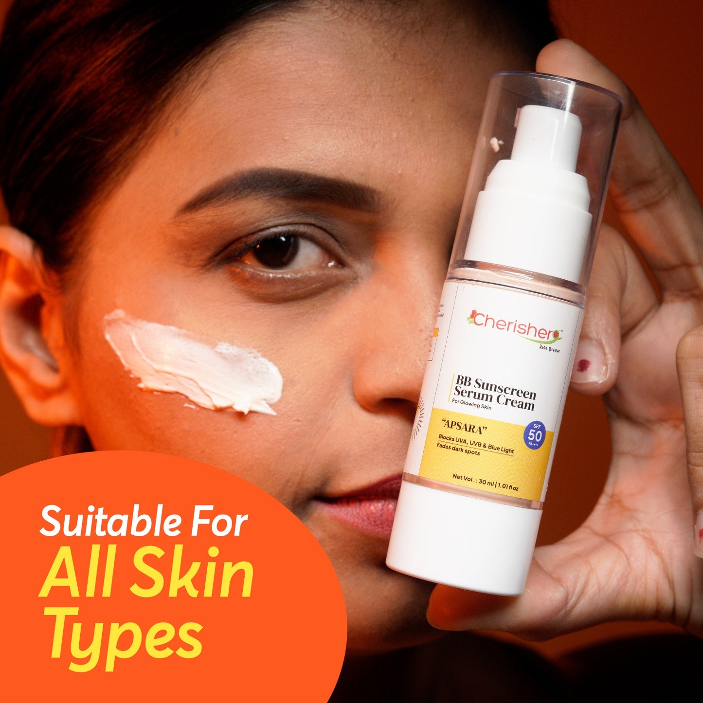 Cherisher "Apsara" BB Sunscreen Serum Cream - Protect & Glow