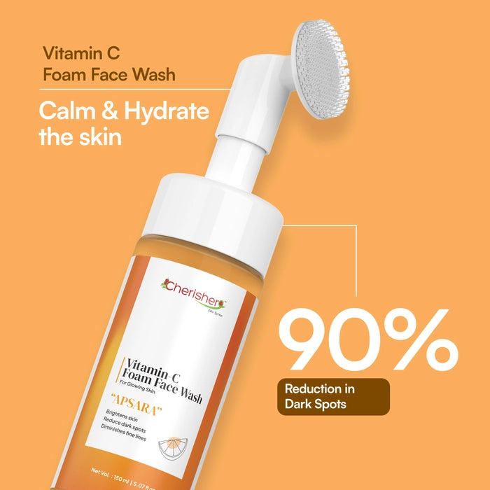 Cherisher "Apsara" Vitamin-C Foam Facewash - Glow & Refresh!