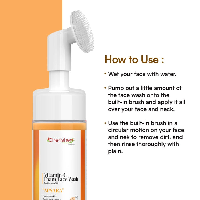 Cherisher "Apsara" Vitamin-C Foam Facewash - Glow & Refresh!